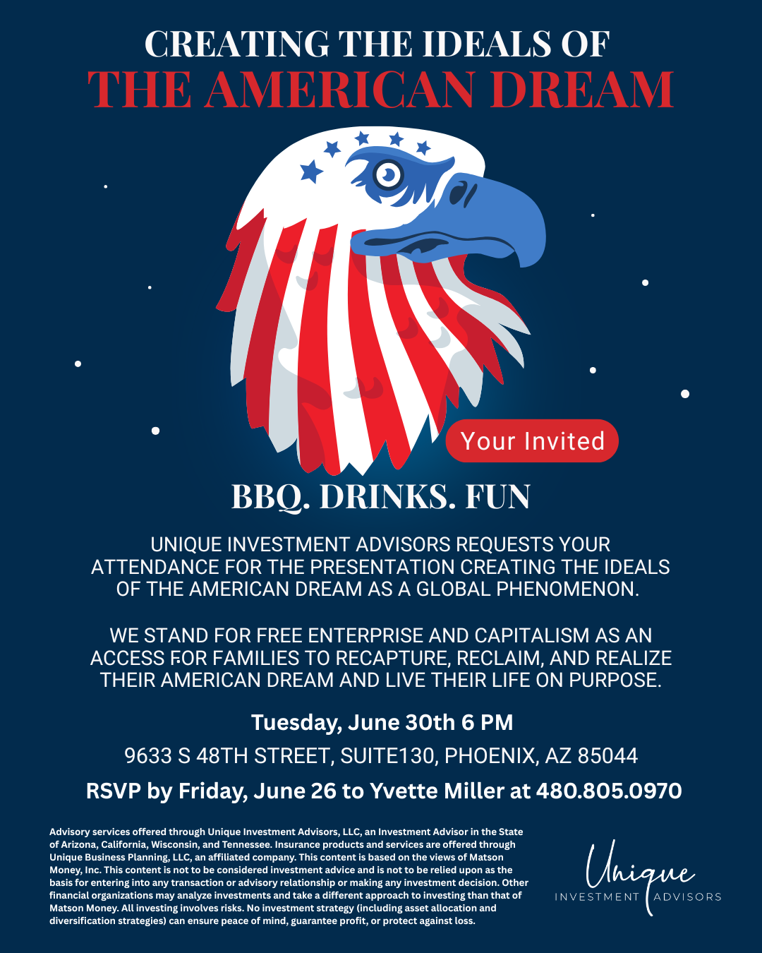 Creating the Ideals of the American Dream Flyer