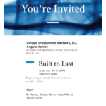 Built to last invite